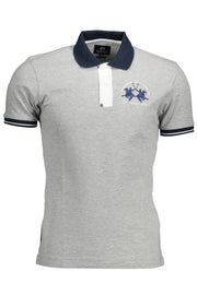La Martina Polo Short Sleeve Man Gray-LA MARTINA-Large-Urbanheer