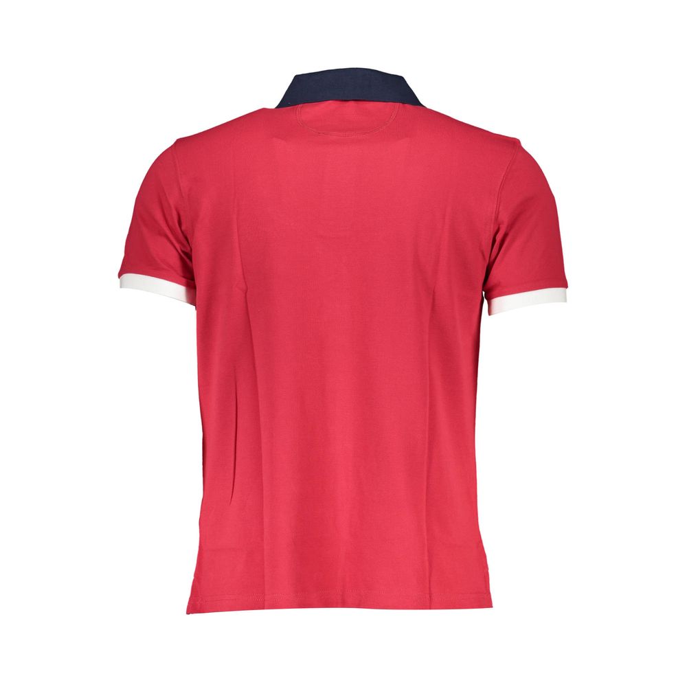 La Martina Red Cotton Men Polo-La Martina-XXL-Urbanheer