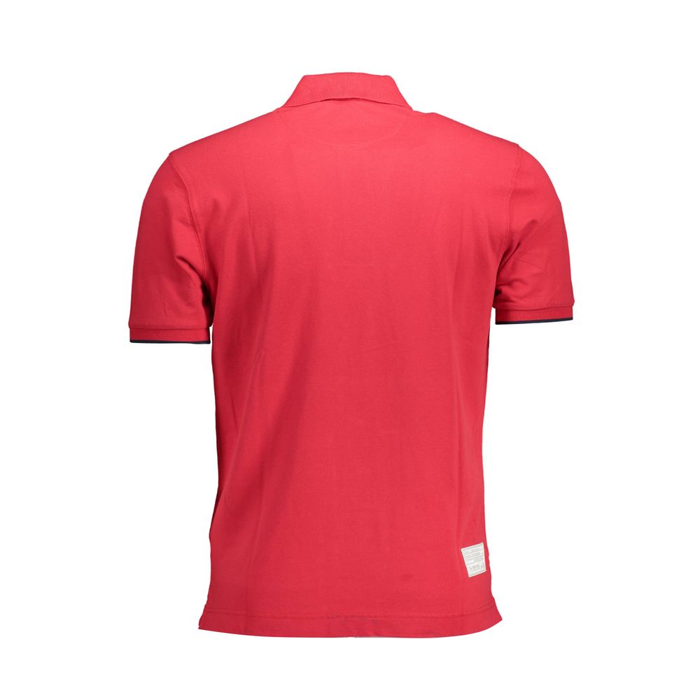 La Martina Red Cotton Men Polo Shirt-La Martina-M-Urbanheer