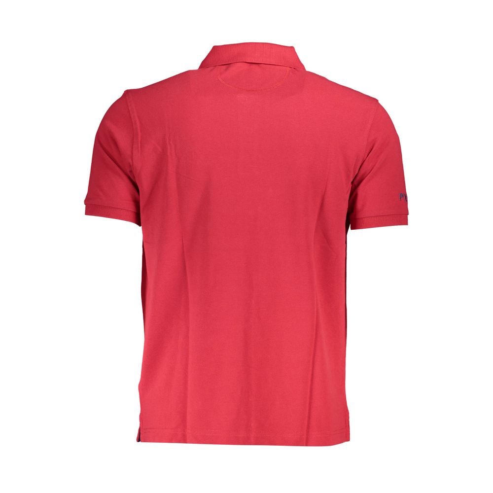 La Martina Red Cotton Men Polo Shirt-La Martina-M-Urbanheer