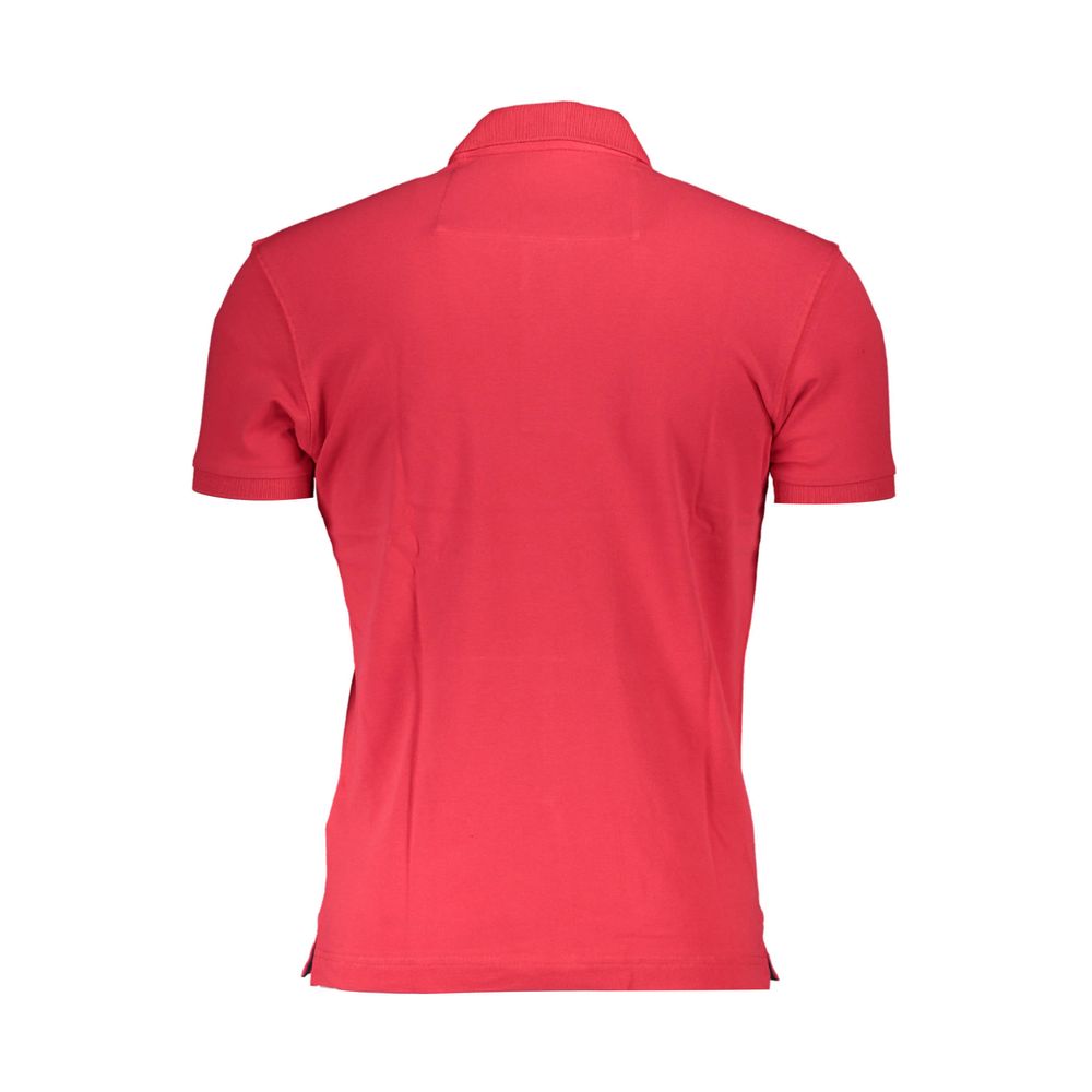 La Martina Red Cotton Men Polo Shirt-La Martina-XL-Urbanheer