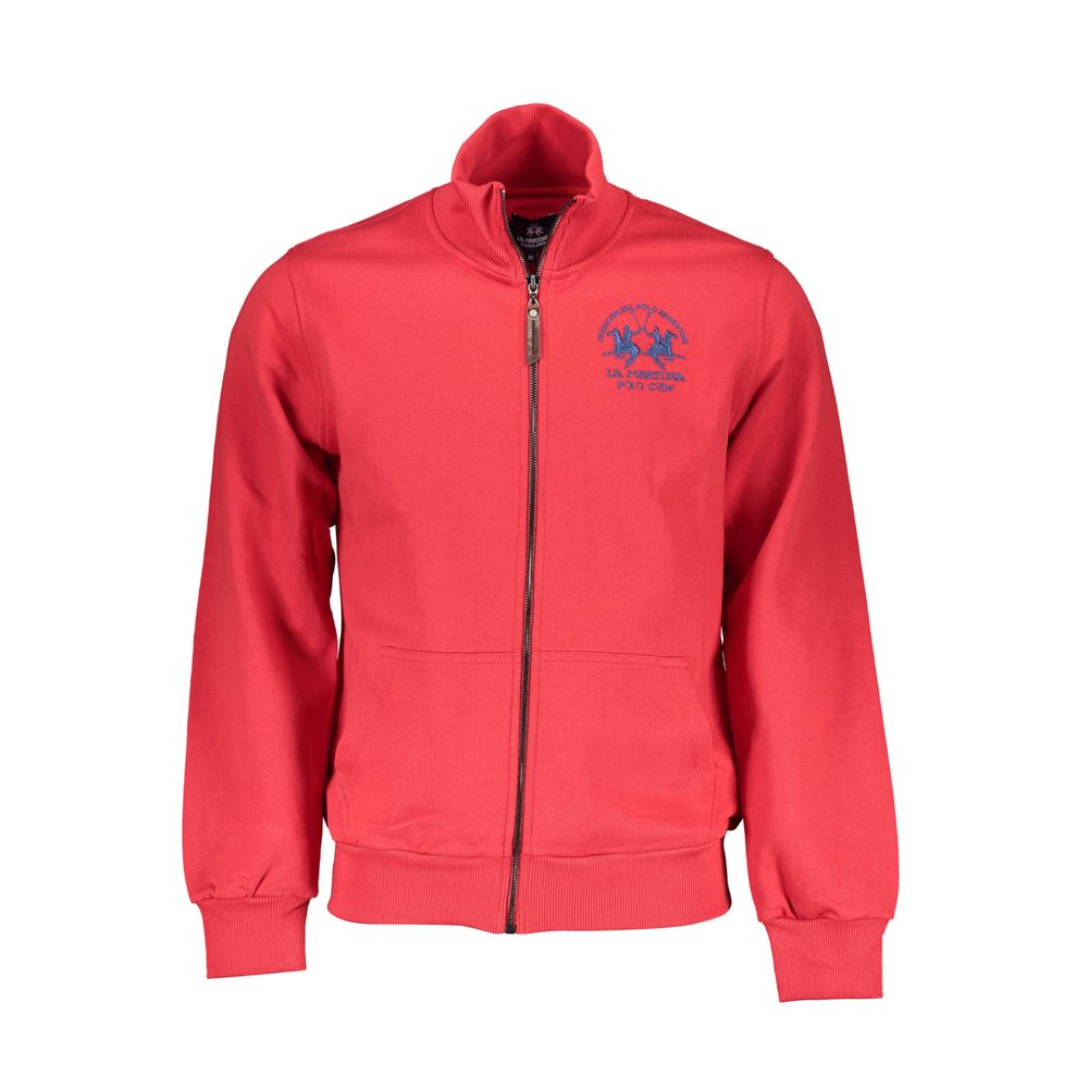 La Martina Red Cotton Men Sweater-La Martina-M-Urbanheer