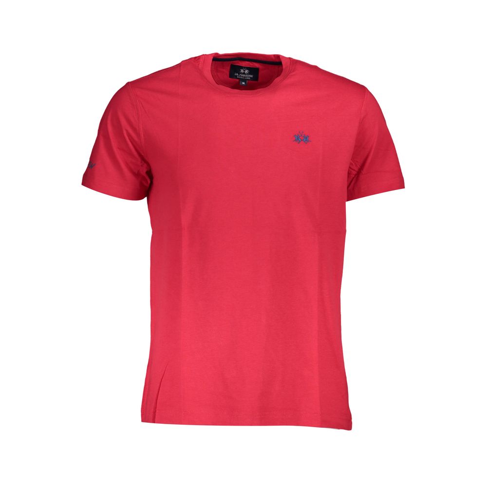 La Martina Red Cotton Men T-Shirt-La Martina-M-Urbanheer