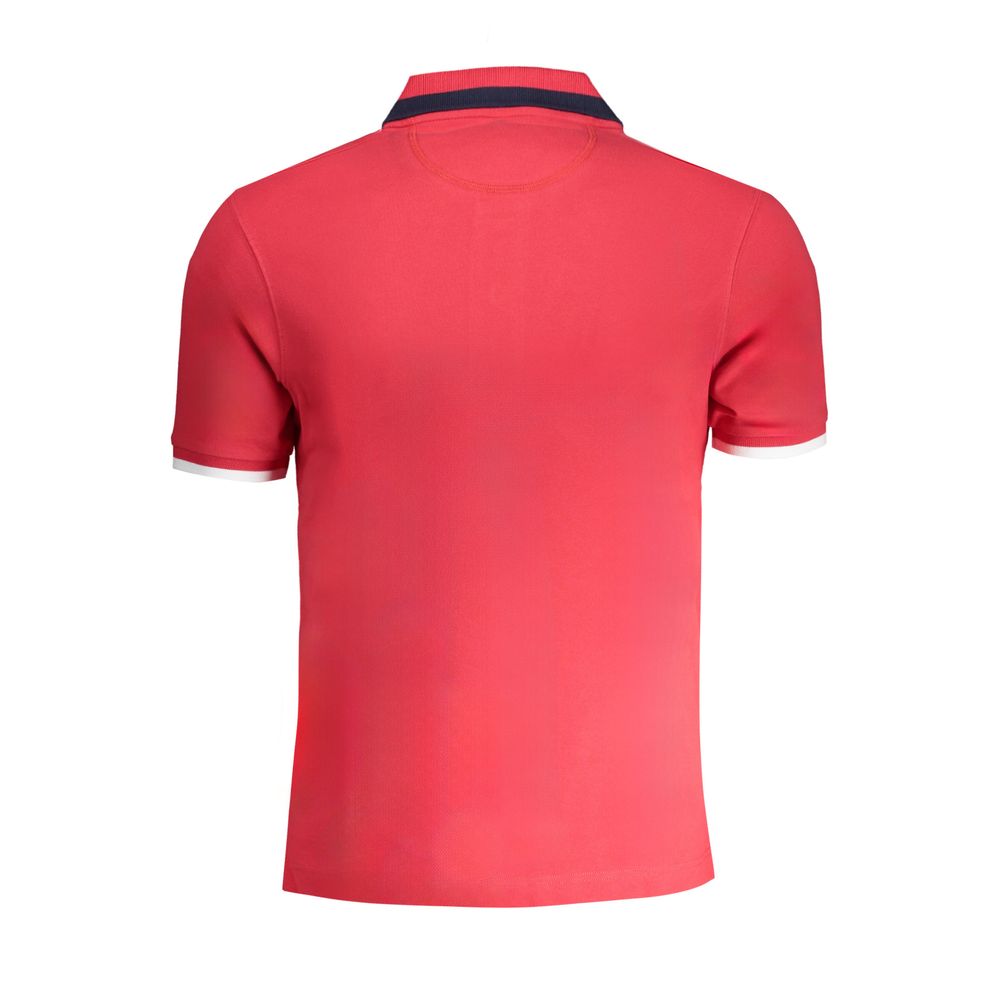 La Martina Red Cotton Polo Shirt-La Martina-M-Urbanheer