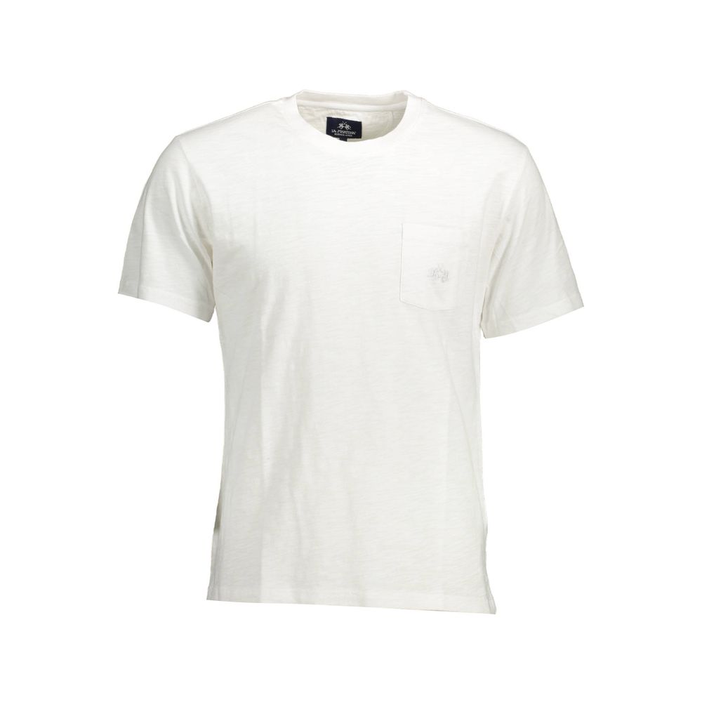 La Martina White Cotton Men T-Shirt-La Martina-M-Urbanheer