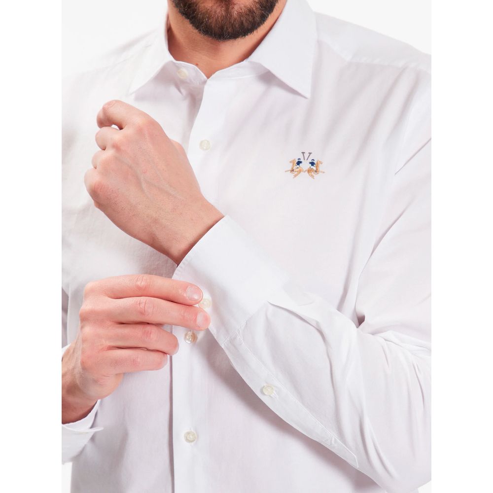 La Martina White Cotton Shirt-La Martina-XXL-Urbanheer