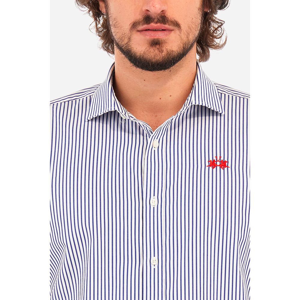 La Martina White Cotton Shirt-La Martina-S-Urbanheer