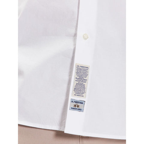 La Martina White Cotton Shirt-La Martina-XXL-Urbanheer