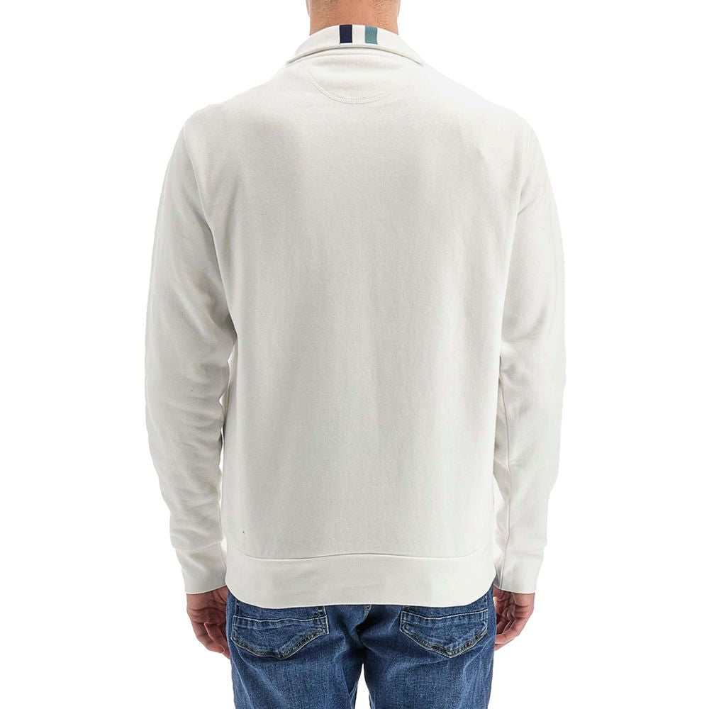 La Martina White Cotton Sweater-La Martina-XL-Urbanheer