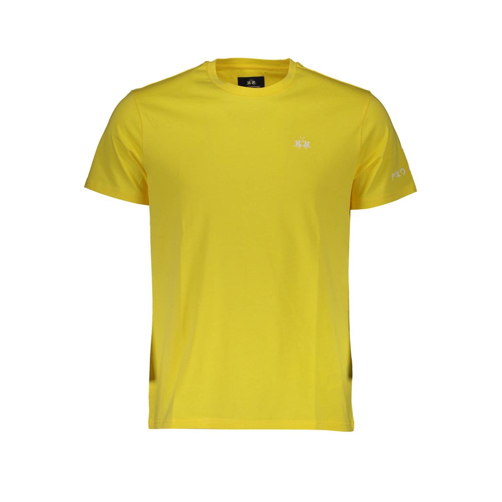 La Martina Yellow Cotton Men T-Shirt-La Martina-XL-Urbanheer