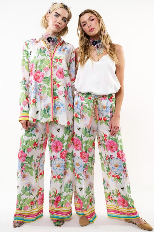 La Ville Rose Cami (Reversible)-T-Shirt-Aratta-XS-White floral-Urbanheer