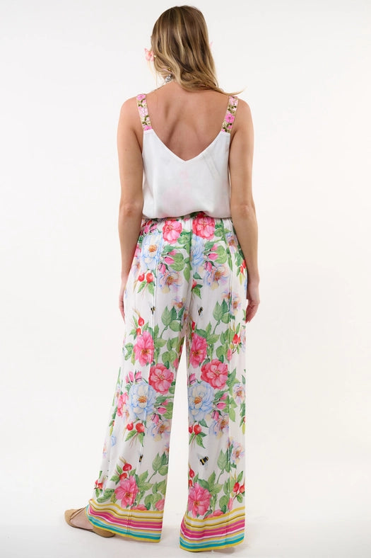 La Ville Rose Cami (Reversible)-T-Shirt-Aratta-XS-White floral-Urbanheer