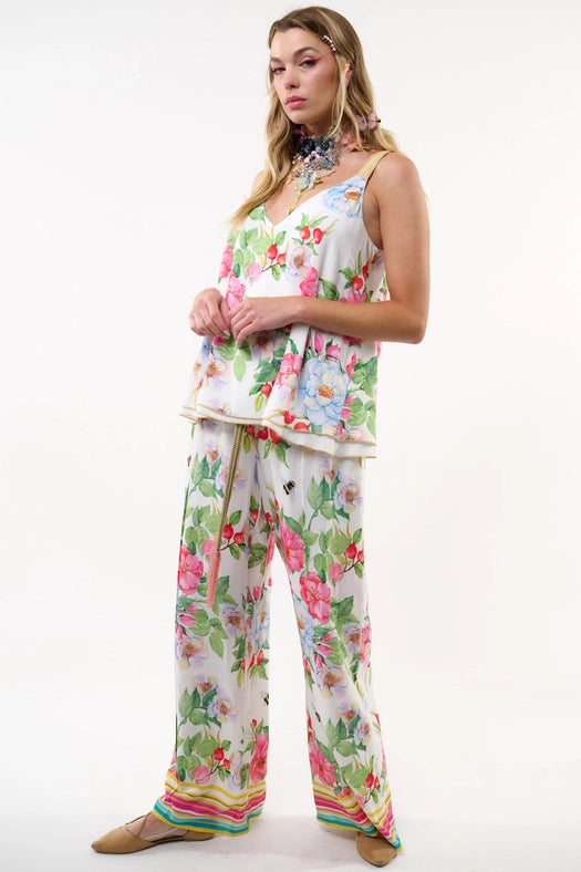 La Ville Rose Cami (Reversible)-T-Shirt-Aratta-XS-White floral-Urbanheer