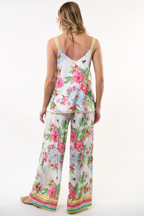 La Ville Rose Cami (Reversible)-T-Shirt-Aratta-XS-White floral-Urbanheer