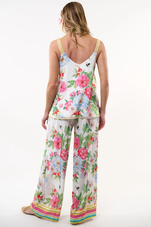 La Ville Rose Cami (Reversible)-T-Shirt-Aratta-XS-White floral-Urbanheer