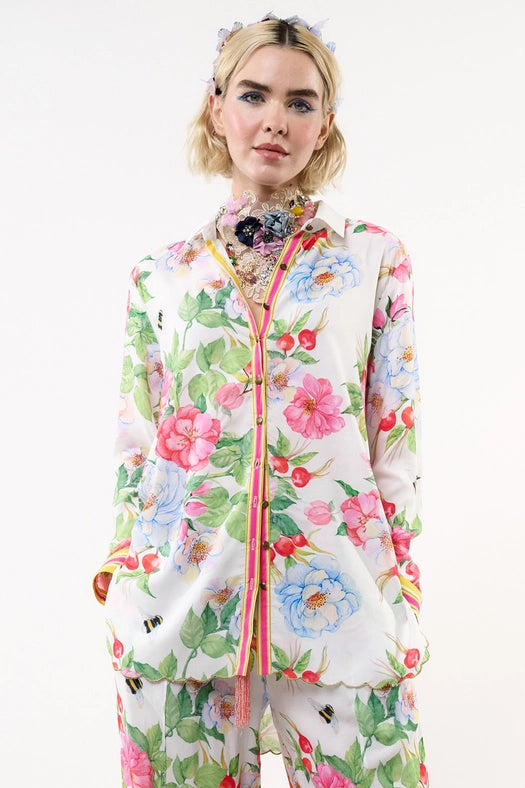 La Ville Rose Shirt-Shirt-Aratta-S-Aqua Floral-Urbanheer
