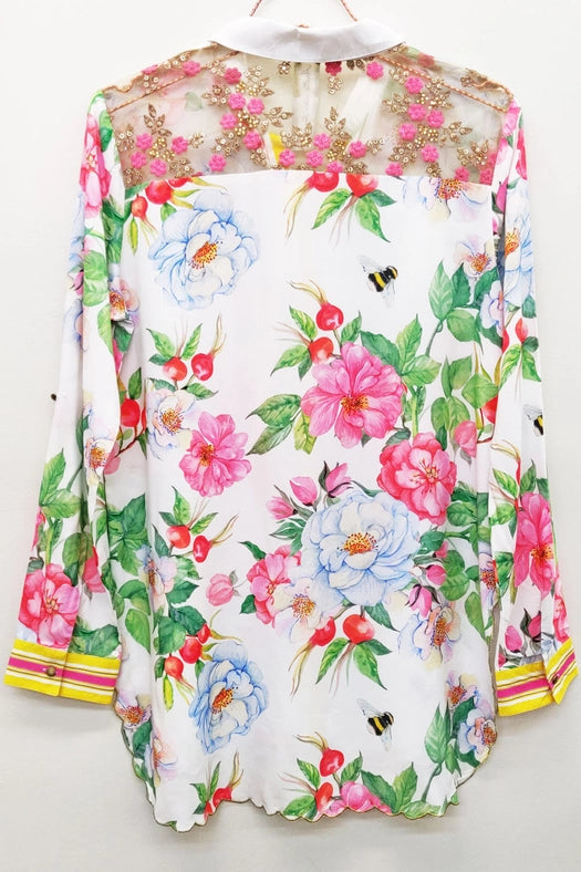 La Ville Rose Shirt-Shirt-Aratta-S-Aqua Floral-Urbanheer