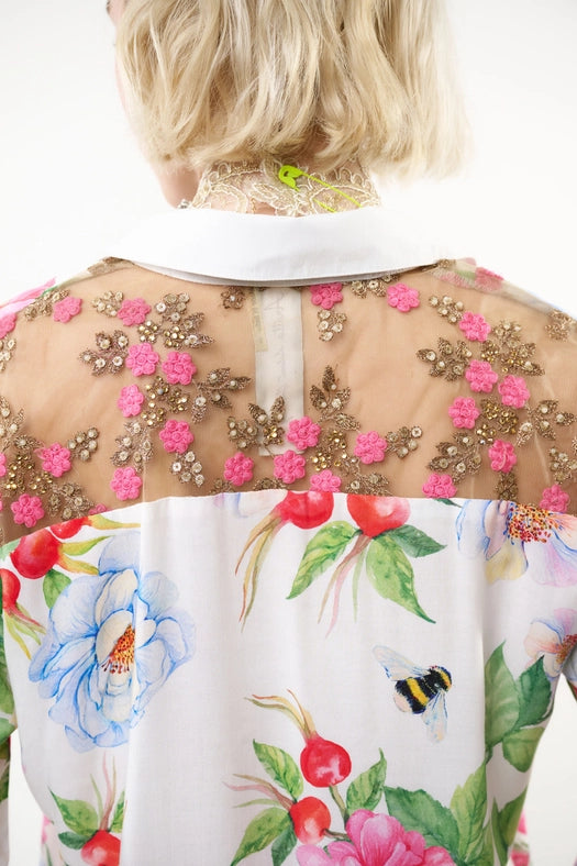 La Ville Rose Shirt-Shirt-Aratta-S-Aqua Floral-Urbanheer