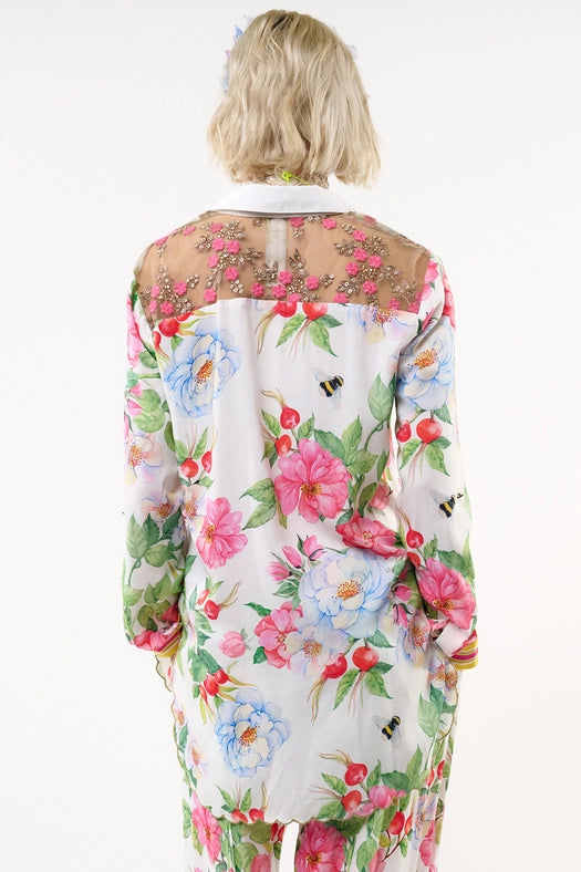 La Ville Rose Shirt-Shirt-Aratta-S-Aqua Floral-Urbanheer