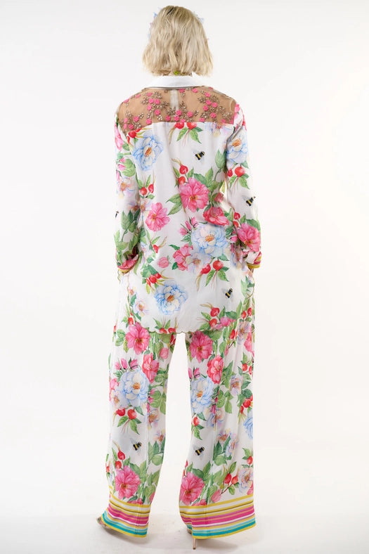 La Ville Rose Shirt-Shirt-Aratta-S-Aqua Floral-Urbanheer