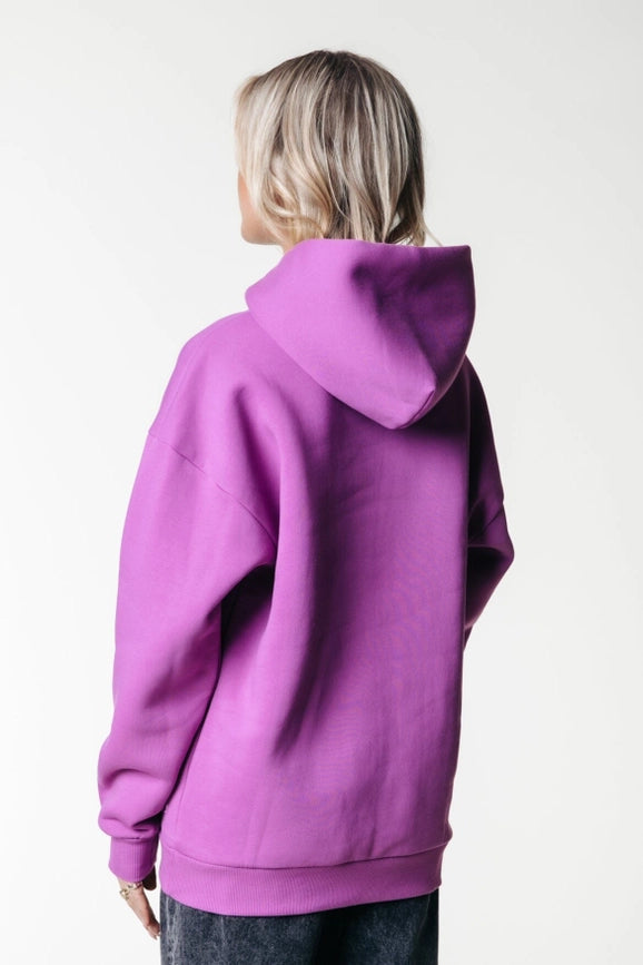 Label Hoodie | Violet Pink-Hoodie-Colourful Rebel-XXS-Violet Pink-Urbanheer