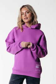 Label Hoodie | Violet Pink-Hoodie-Colourful Rebel-XXS-Violet Pink-Urbanheer