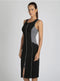 Lace Back Dress - Black Colorblock