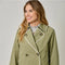 Lace Trim Half Length Trench Coat