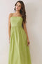 Lace Up Back Strap Detail Midi Dress