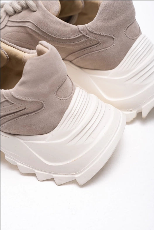 Lace Up Platform Suede Sneakers Shark-Sneakers-Nenya Fashion Limited-36-Urbanheer