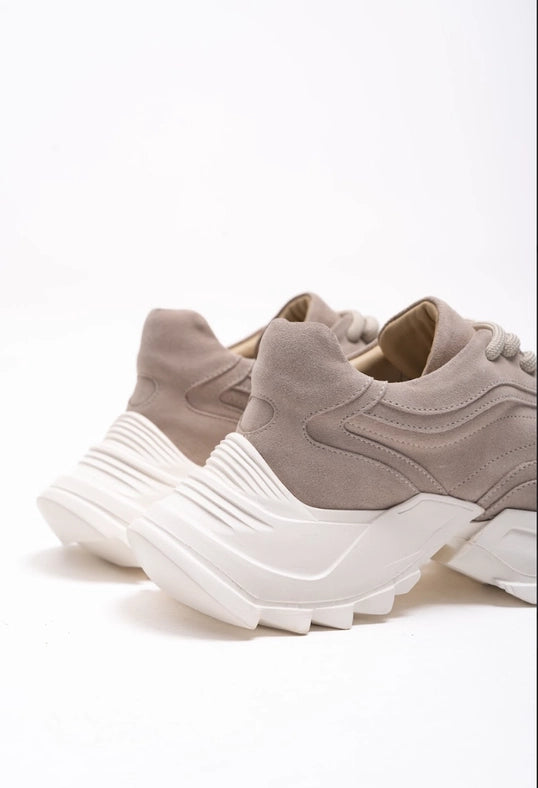 Lace Up Platform Suede Sneakers Shark-Sneakers-Nenya Fashion Limited-36-Urbanheer