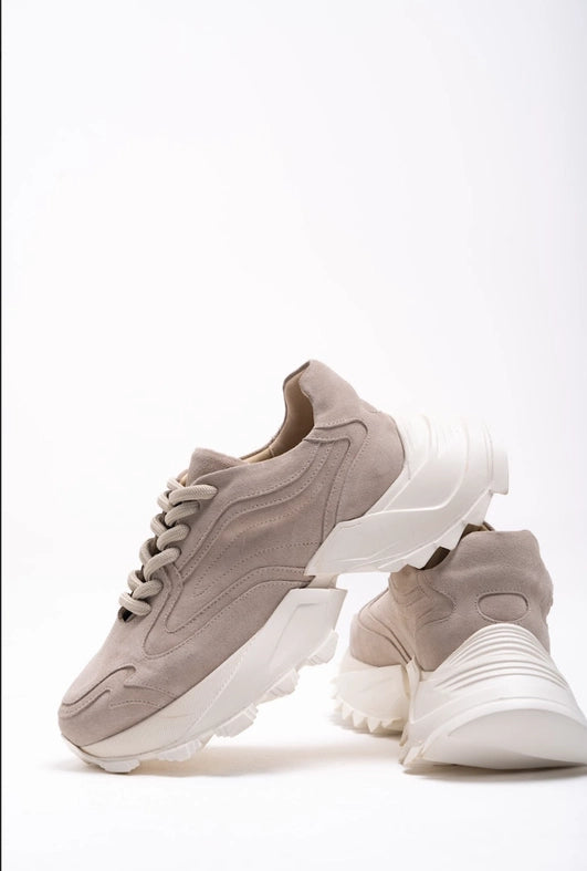 Lace Up Platform Suede Sneakers Shark-Sneakers-Nenya Fashion Limited-36-Urbanheer