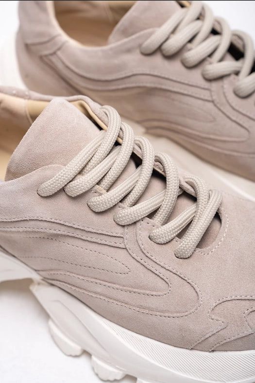 Lace Up Platform Suede Sneakers Shark-Sneakers-Nenya Fashion Limited-36-Urbanheer