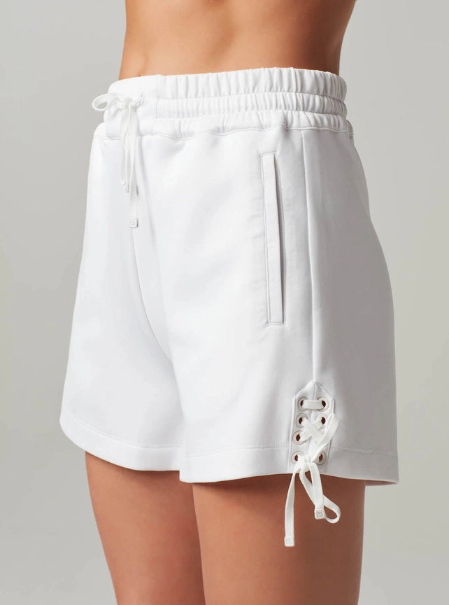 Lace Up Shorts-Short-Blanc Noir-XS-White-Urbanheer