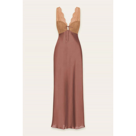 Lace and Satin Contrast Maxi Dress BLUSHED CASHMERE-Dress-Dress Forum-BLUSHED CASHMERE-S-Urbanheer