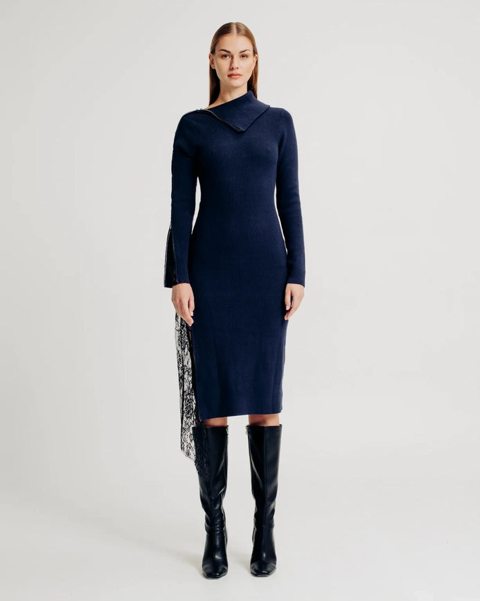 Laetitia Dress Blue-Dress-Torn By Ronny Kobo-XS-Blue-Urbanheer