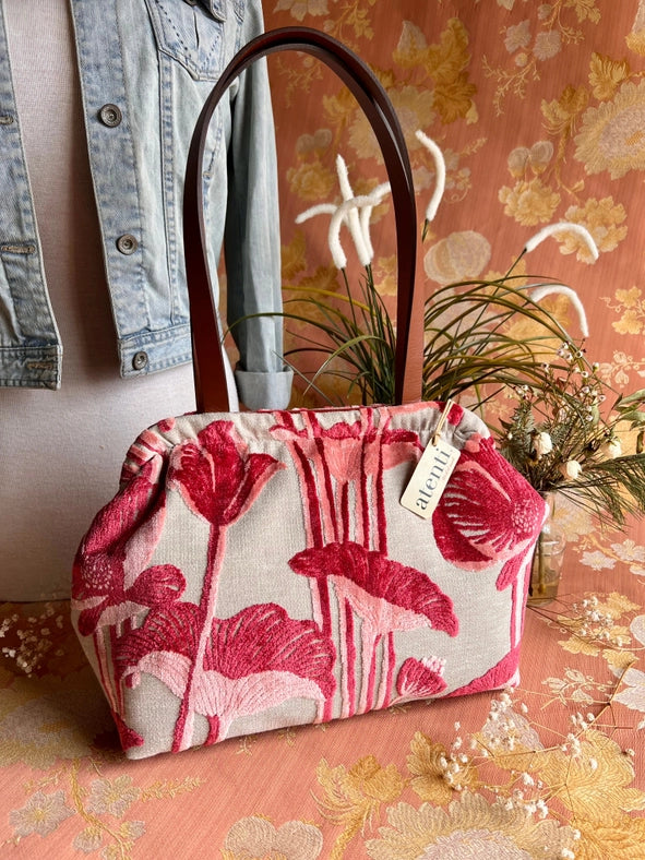 Lalique Molly: Modern Tapestry Doctor Bag, Metal Snap Frame-Bag-Atenti-13.00"W x 10.00"H x 4.50"D-Urbanheer