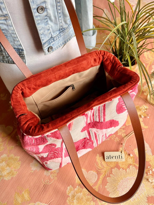 Lalique Molly: Modern Tapestry Doctor Bag, Metal Snap Frame-Bag-Atenti-13.00"W x 10.00"H x 4.50"D-Urbanheer