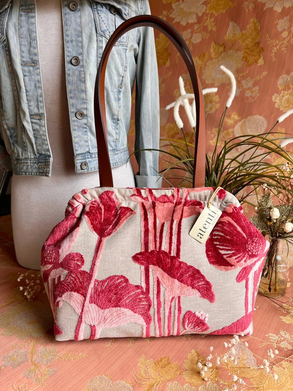 Lalique Molly: Modern Tapestry Doctor Bag, Metal Snap Frame-Bag-Atenti-13.00"W x 10.00"H x 4.50"D-Urbanheer