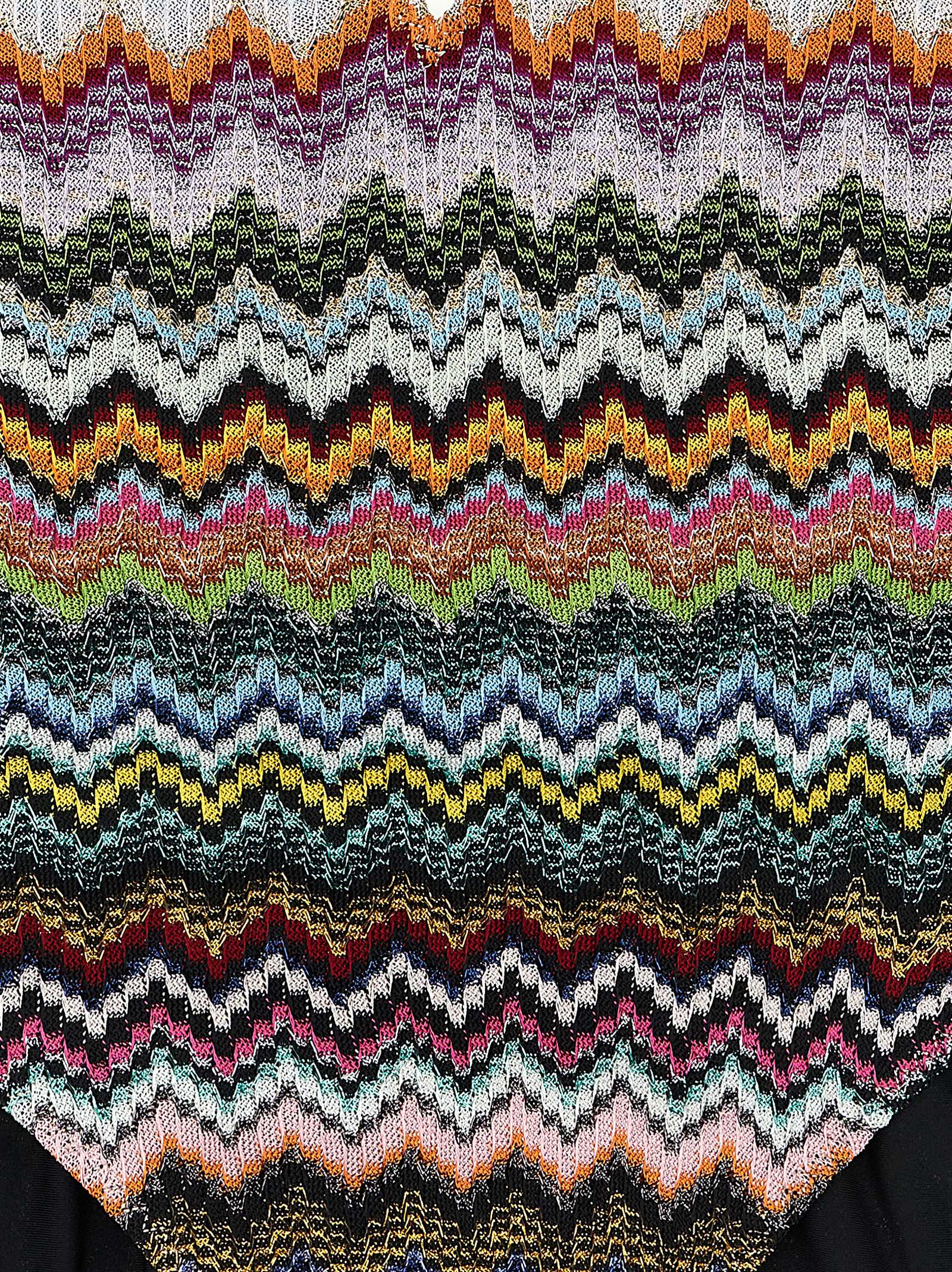 Lamé V-Neck Zigzag Swimsuit for Summer