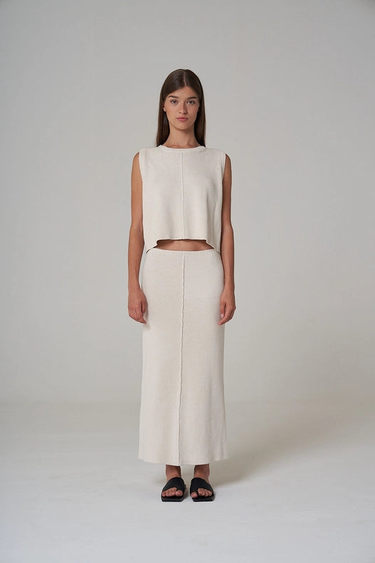 Lamya Cropped Vest-Vest-Leap Concept-XS-Ecru-Urbanheer