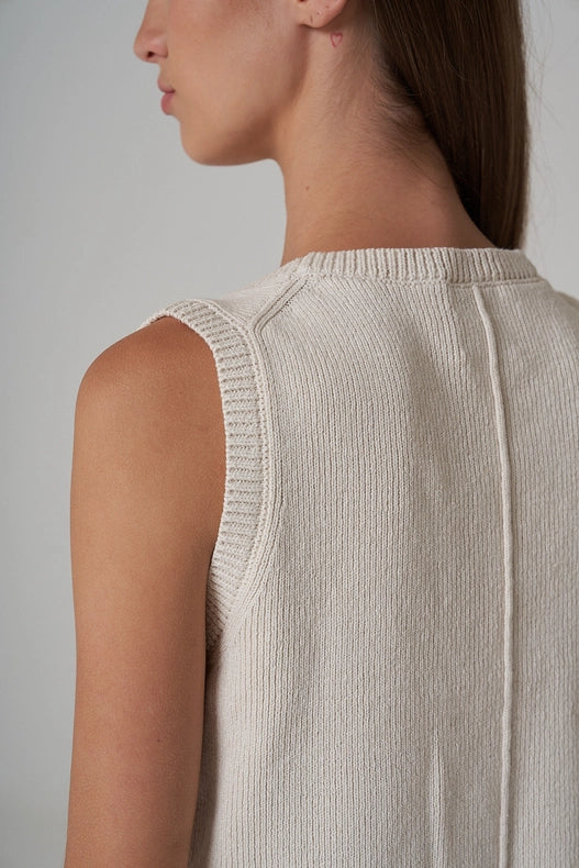 Lamya Cropped Vest-Vest-Leap Concept-XS-Ecru-Urbanheer