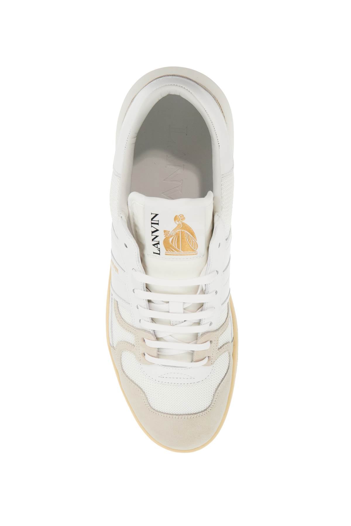 Lanvin "mesh and leather clay sneakers with - White-shoes-Lanvin-40-Urbanheer