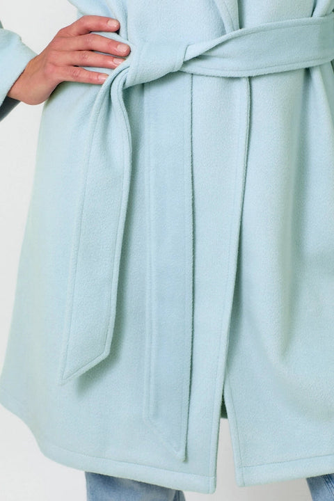 Lapel Collar Robe Coat Blue Breeze-Coat-Mystree-S-Urbanheer