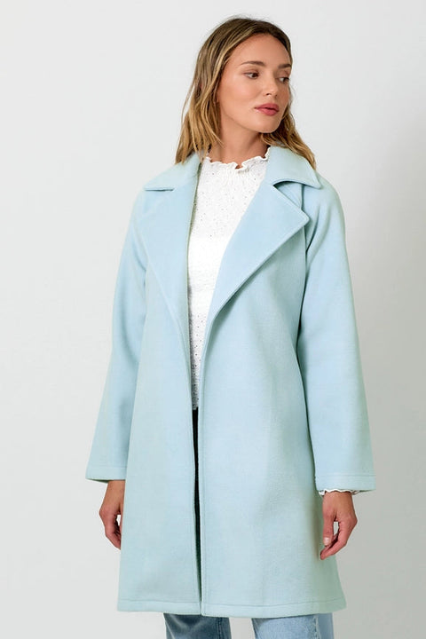 Lapel Collar Robe Coat Blue Breeze-Coat-Mystree-S-Urbanheer