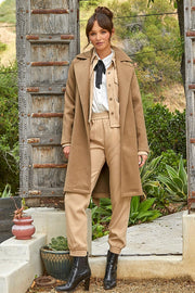 Lapel Collar Robe Coat Camel-Coat-Mystree-S-Urbanheer