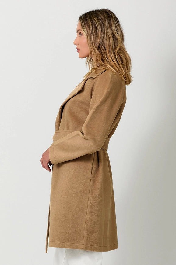 Lapel Collar Robe Coat Camel-Coat-Mystree-S-Urbanheer
