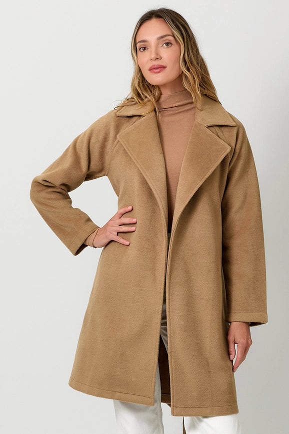 Lapel Collar Robe Coat Camel-Coat-Mystree-S-Urbanheer
