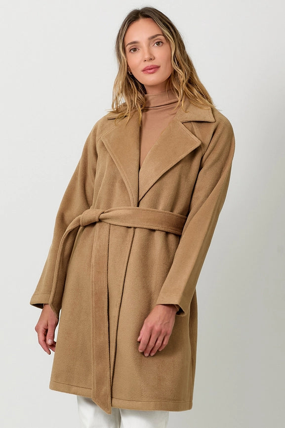 Lapel Collar Robe Coat Camel-Coat-Mystree-S-Urbanheer
