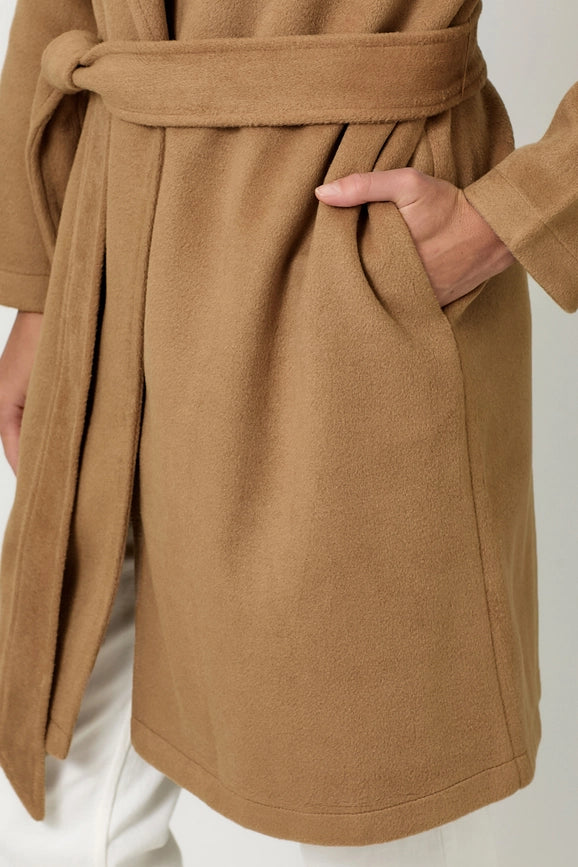 Lapel Collar Robe Coat Camel-Coat-Mystree-S-Urbanheer